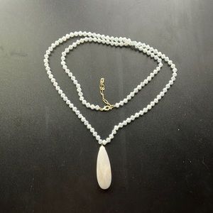 Beautiful stone and bead long pendant necklace